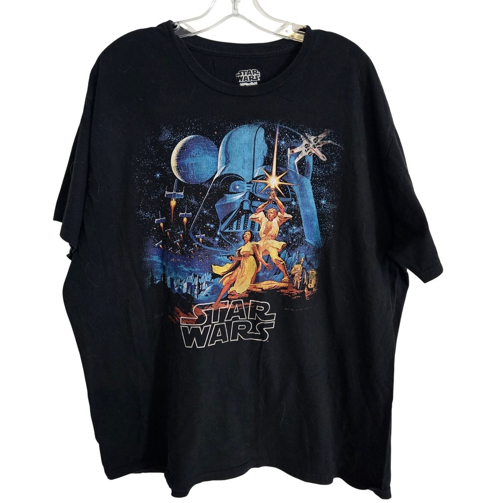 Star Wars Movie‎ Poster T Shirt 2XL Darth Vader Luke Leia A New Hope Graphic Tee
